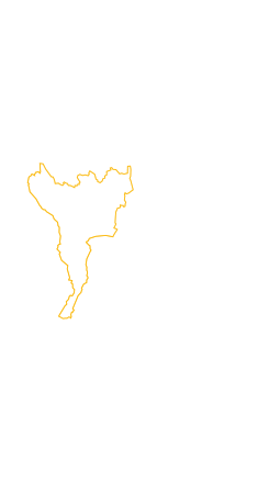 Mapa da região central da Tailândia destacado